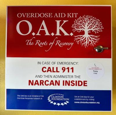 The front of the Overdose Aid Kit